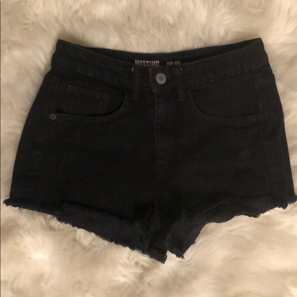 Mossimo Supply Co. Black Denim Shorts: 7
